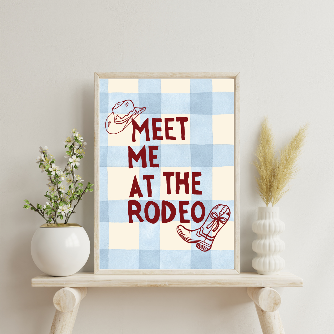 Meet Me At the Rodeo Wall Print