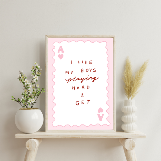 Playing Hard to Get Wall Print