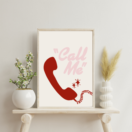 Call Me! Wall Print